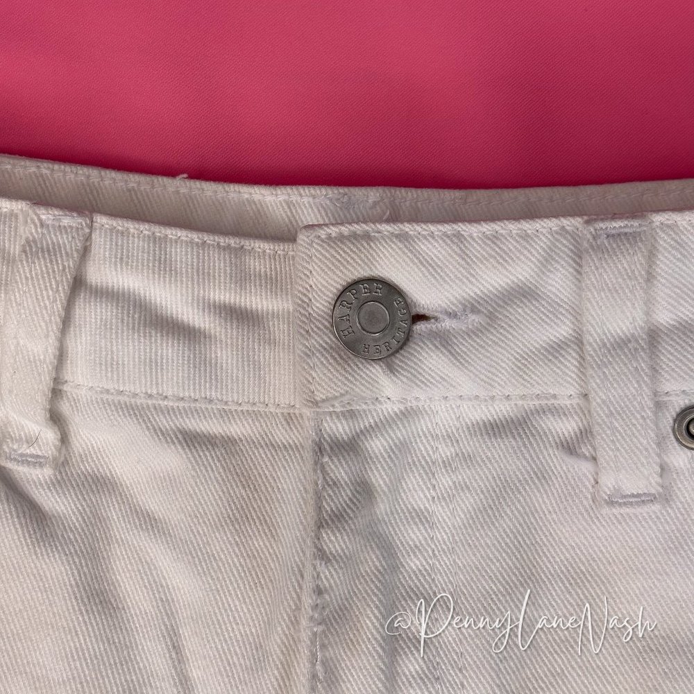 Harper Heritage White Cutoff High Rise Denim Short - Picture 4 of 10